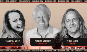 Dubladores de Mario Peach e Bowser na BGS 2023