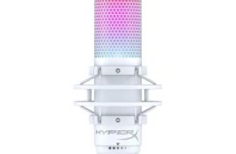 Microfone Gamer HyperX QuadCast S Branco LED RGB USB- 519P0AA