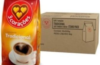 Recorrência  10 unds Pack de Café Torrado e Moído Tradicional, Pacote 500g 3 Corações
