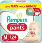 [Prime] 2 unds Pampers Fralda Pants Premium Care M 124 Unidades