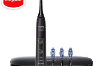 Escova De Dente Elétrica Philips Colgate  Sonicpro 70 Recarregável Bivolt Tem 3 Refis E Um Estojo Para Viagem