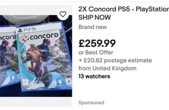 Mídia física de Concord está sendo vendida por preços exorbitantes no eBay